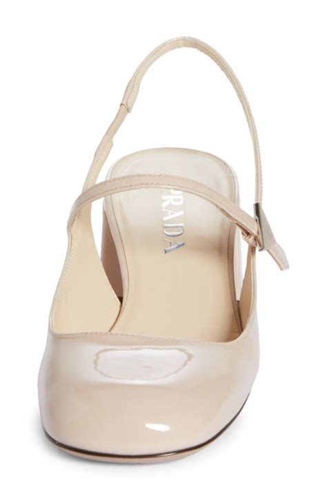 decolette prada|PRADA Decolette Logo Patent Leather Slingback Mary Jane.